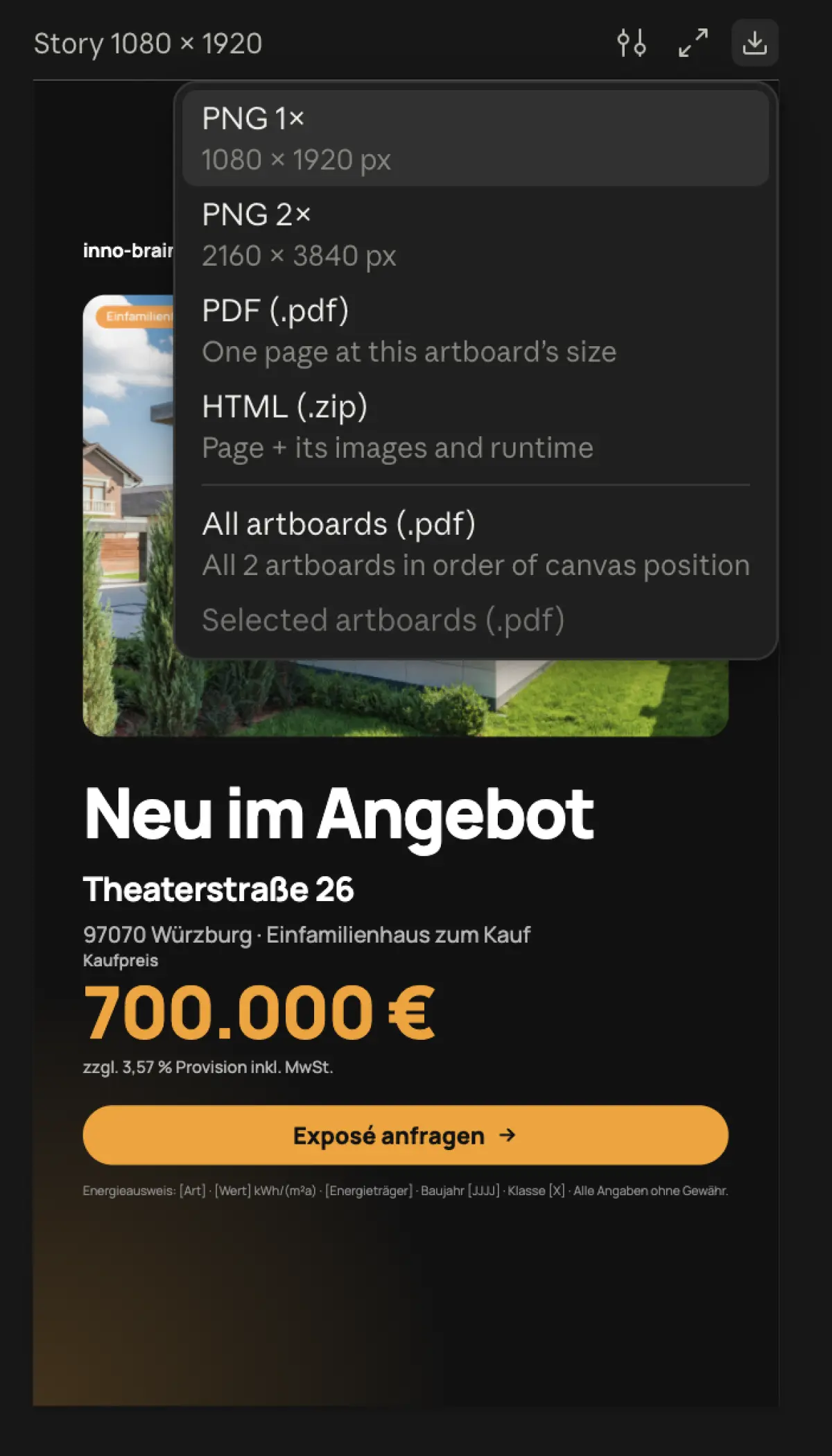 Screenshot Claude Design Editor Bilder herunterladen