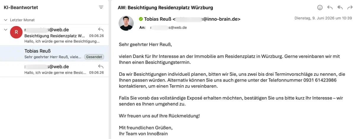 Zeit sparen bei Standard-Mails mit KI-Hilfe