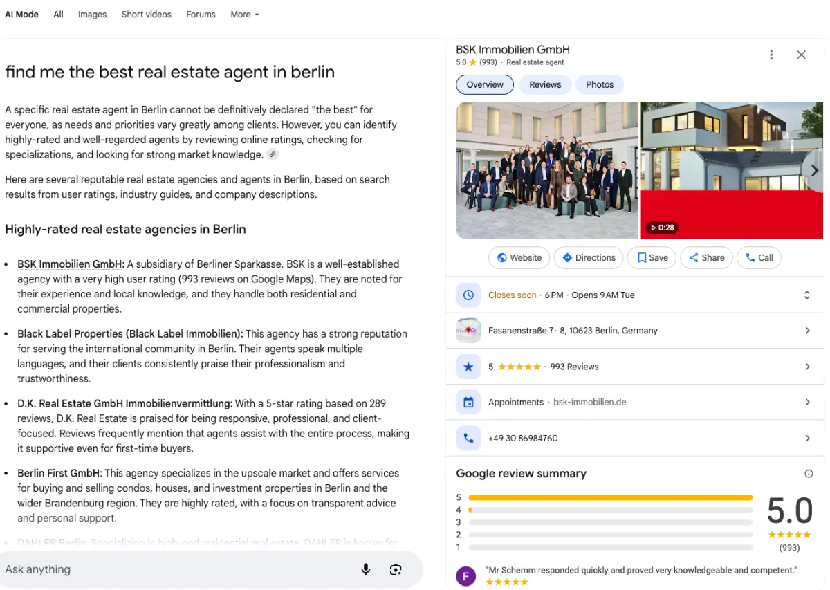Googles AI Mode: So sieht wohl die Zukunft der Suchmaschine aus (für Makler erklärt)