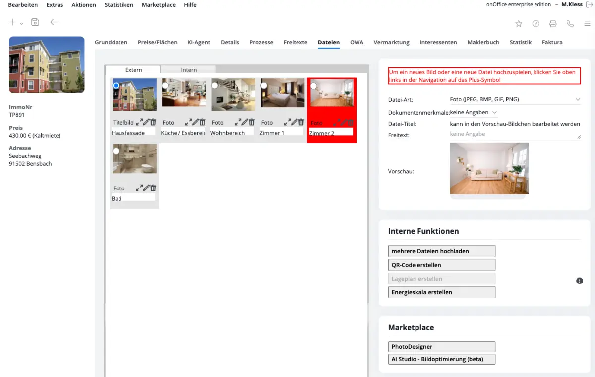 AI-Bildoptimierung direkt in onOffice