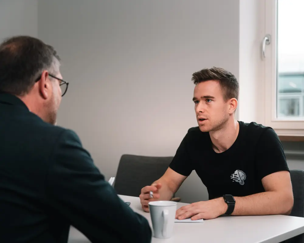 Florian Imgrund im Kundengespräch