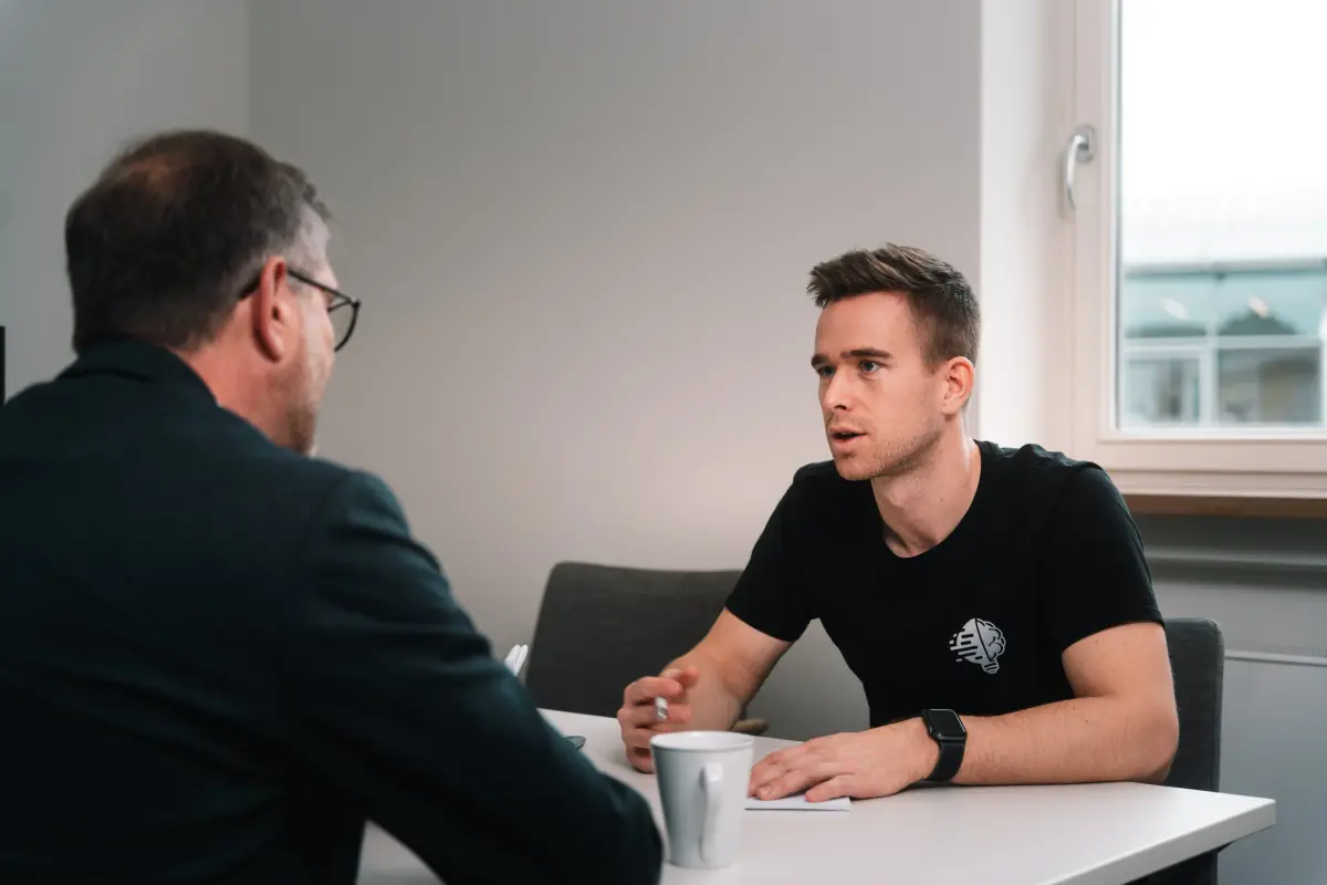 Florian Imgrund im Kundengespräch