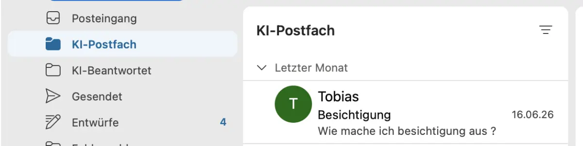 Zeit sparen bei Standard-Mails mit KI-Hilfe