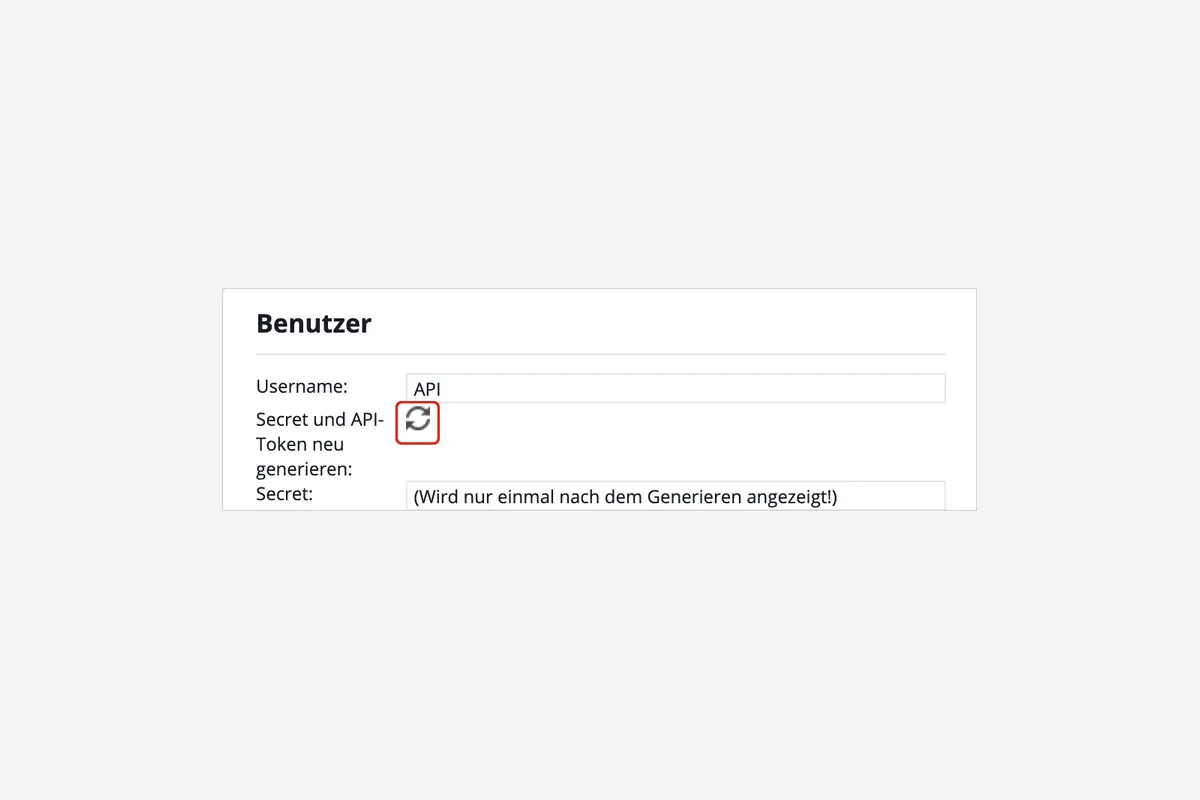 onOffice enterprise, Reiter Grunddaten: Symbol neben „Secret und API-Token neu generieren“